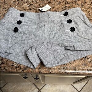 Express Gray Women's Shorts with Button Detail